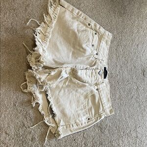 Mustard Seed White Frayed Jean Shorts
